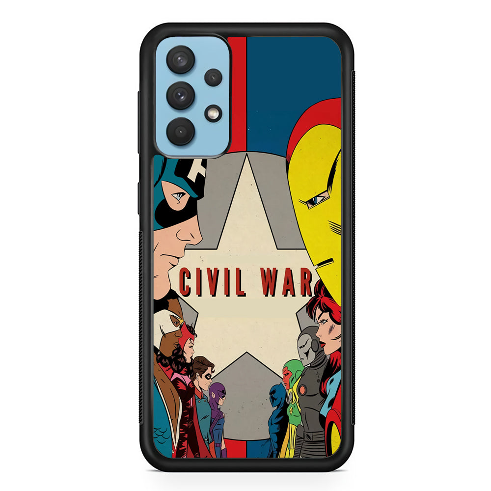 Avengers Civil War Comic Samsung Galaxy A32 Case