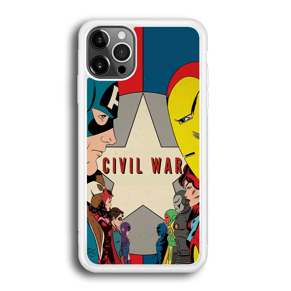 Avengers Civil War Comic iPhone 12 Pro Case