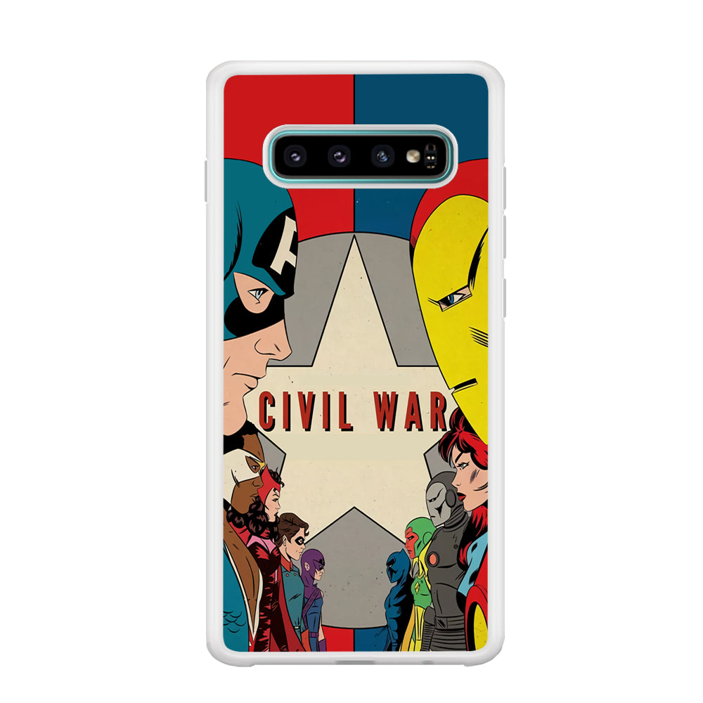 Avengers Civil War Comic Samsung Galaxy S10 Case