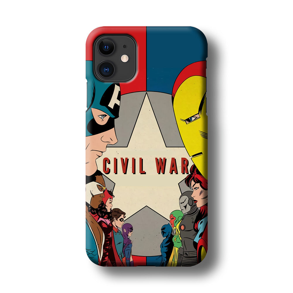 Avengers Civil War Comic iPhone 11 Case