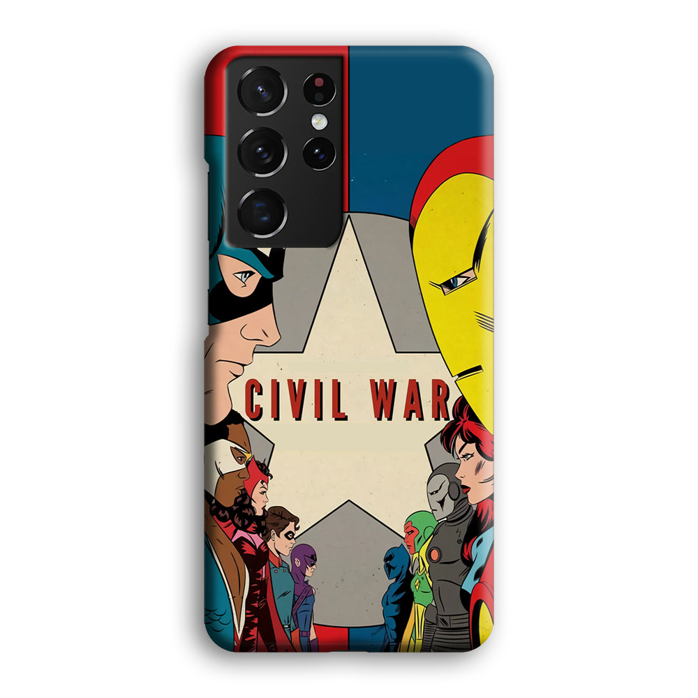 Avengers Civil War Comic Samsung Galaxy S21 Ultra Case