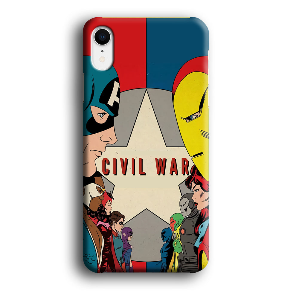 Avengers Civil War Comic iPhone XR Case