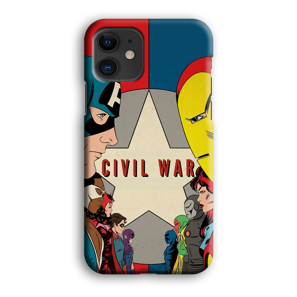 Avengers Civil War Comic iPhone 12 Case