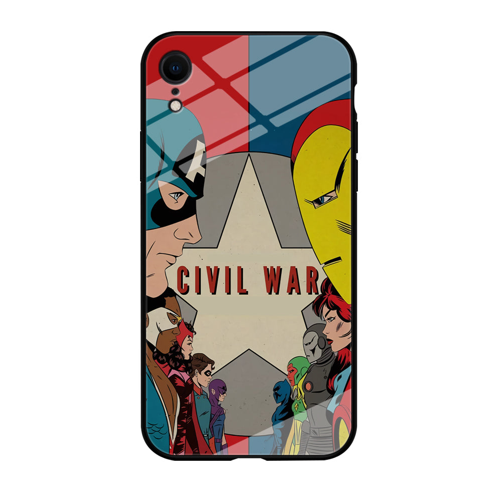 Avengers Civil War Comic iPhone XR Case
