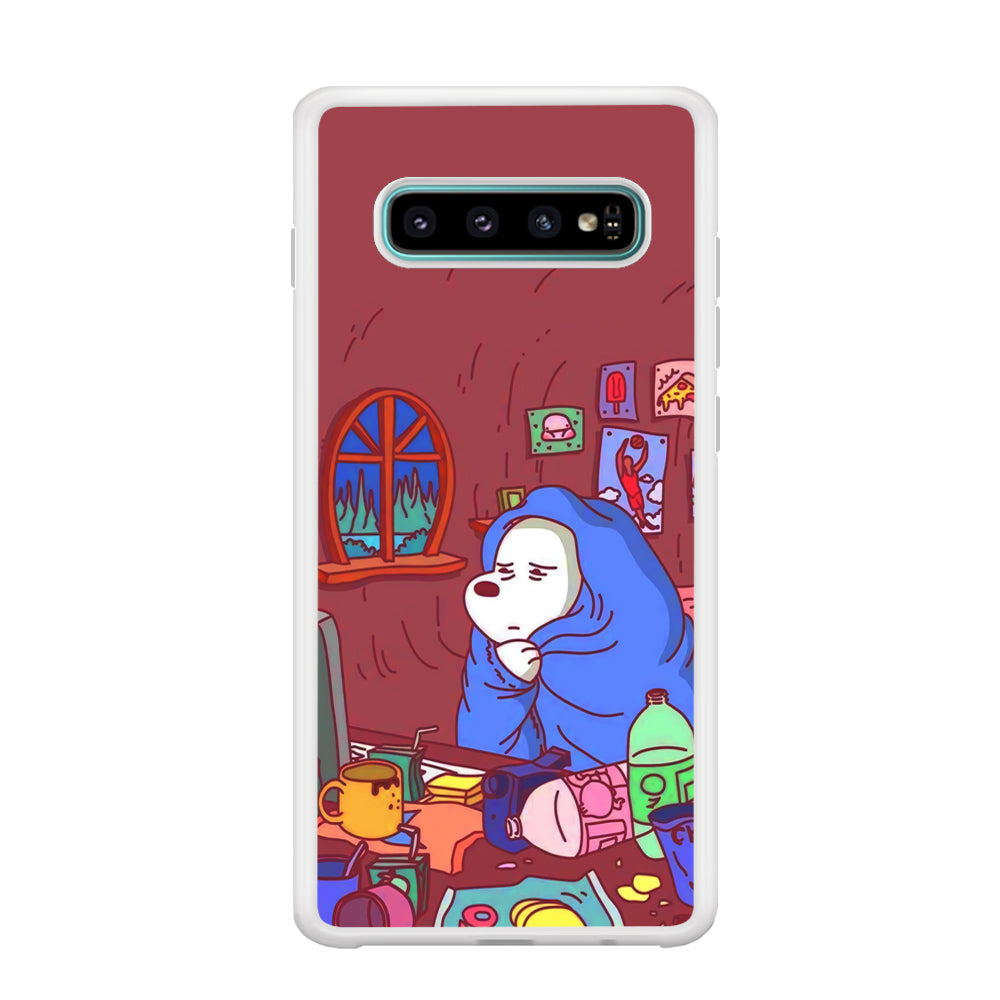 Bare Bear Ice Wacth Film Samsung Galaxy S10 Case