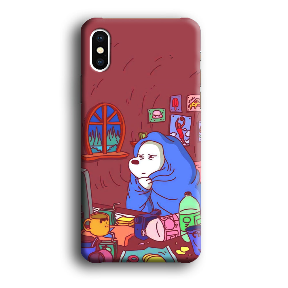 Bare Bear Ice Wacth Film iPhone X Case