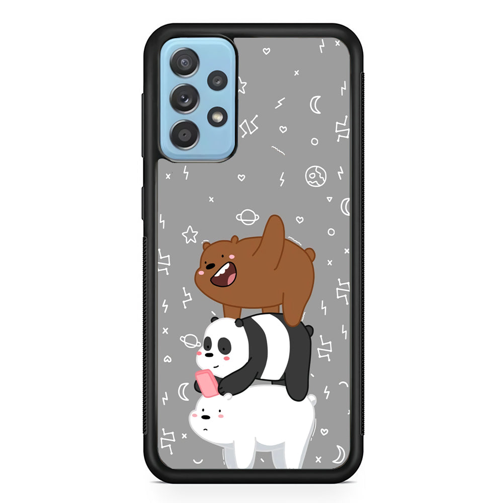 Bare Bears Night Walk Samsung Galaxy A52 Case