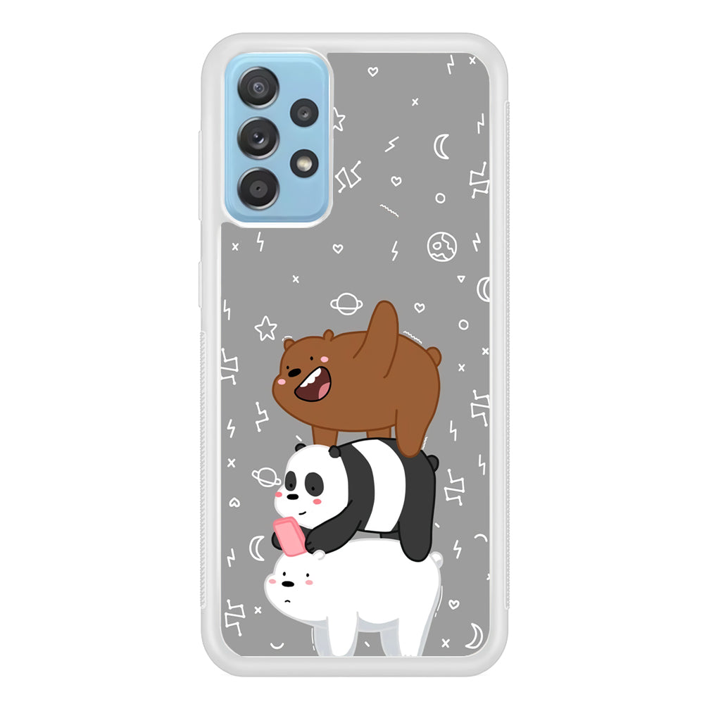 Bare Bears Night Walk Samsung Galaxy A72 Case