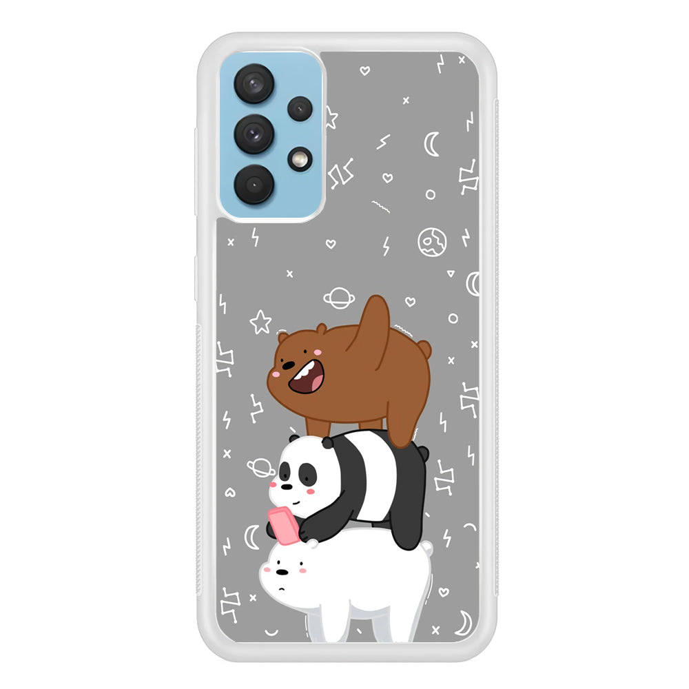 Bare Bears Night Walk Samsung Galaxy A32 Case