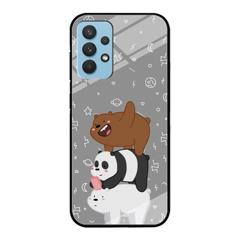 Bare Bears Night Walk Samsung Galaxy A32 Case