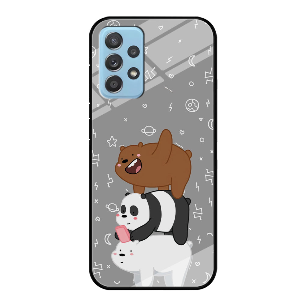 Bare Bears Night Walk Samsung Galaxy A72 Case