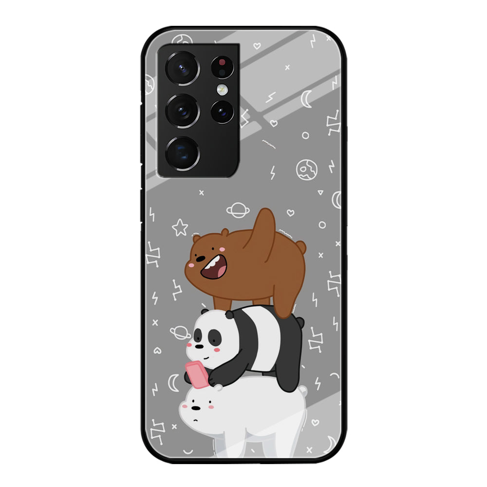 Bare Bears Night Walk Samsung Galaxy S21 Ultra Case