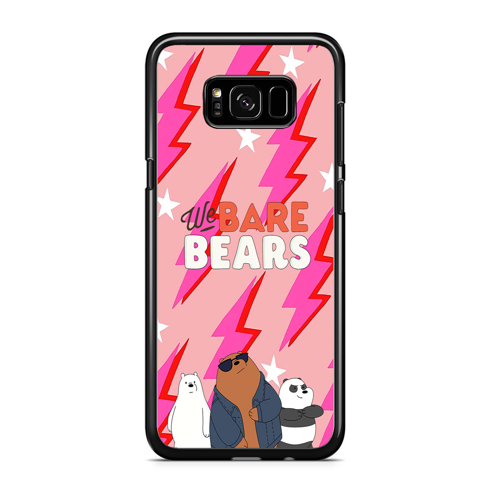 Bare Bears Shine Star Samsung Galaxy S8 Plus Case Rubber Black (2D Case)