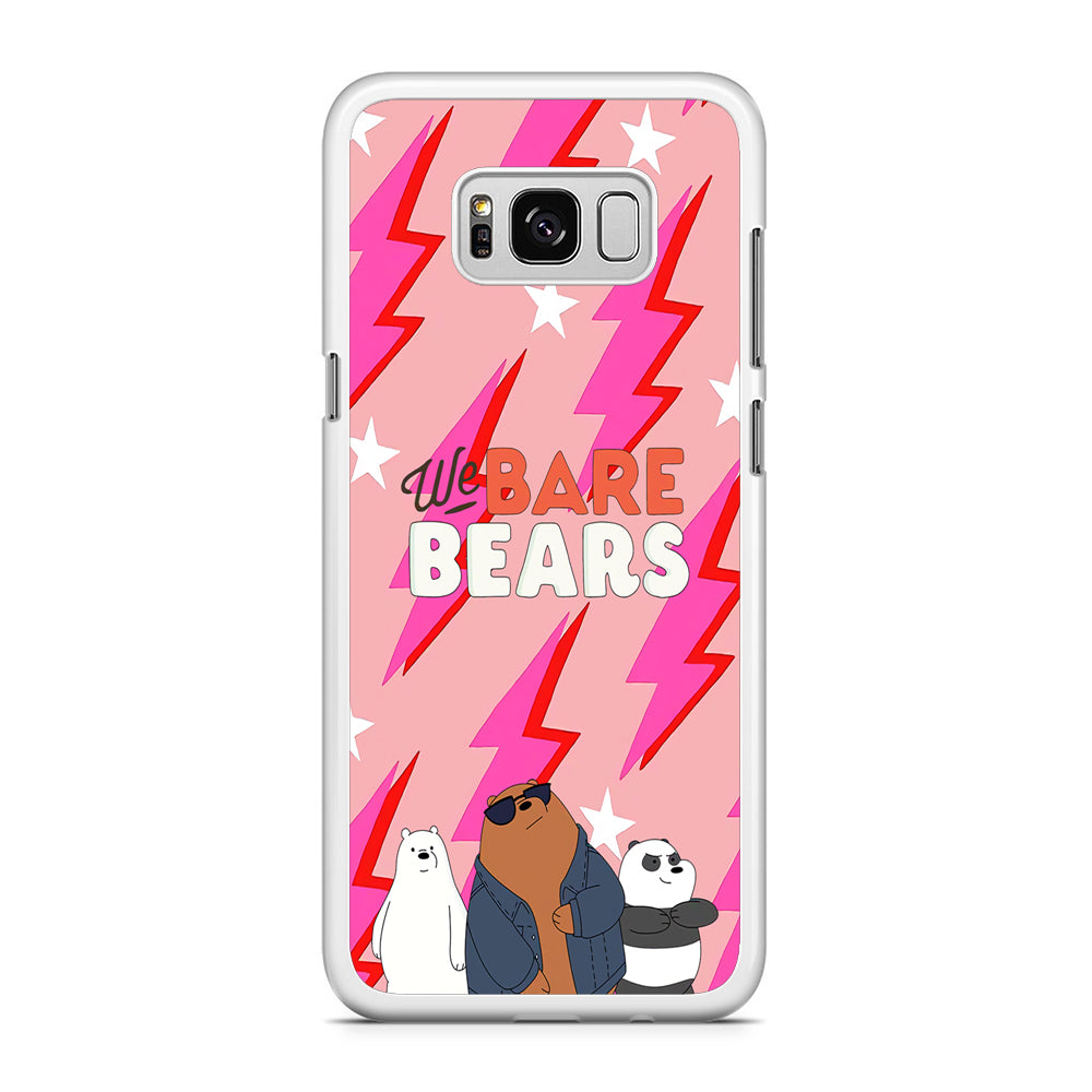 Bare Bears Shine Star Samsung Galaxy S8 Plus Case Rubber White (2D Case)