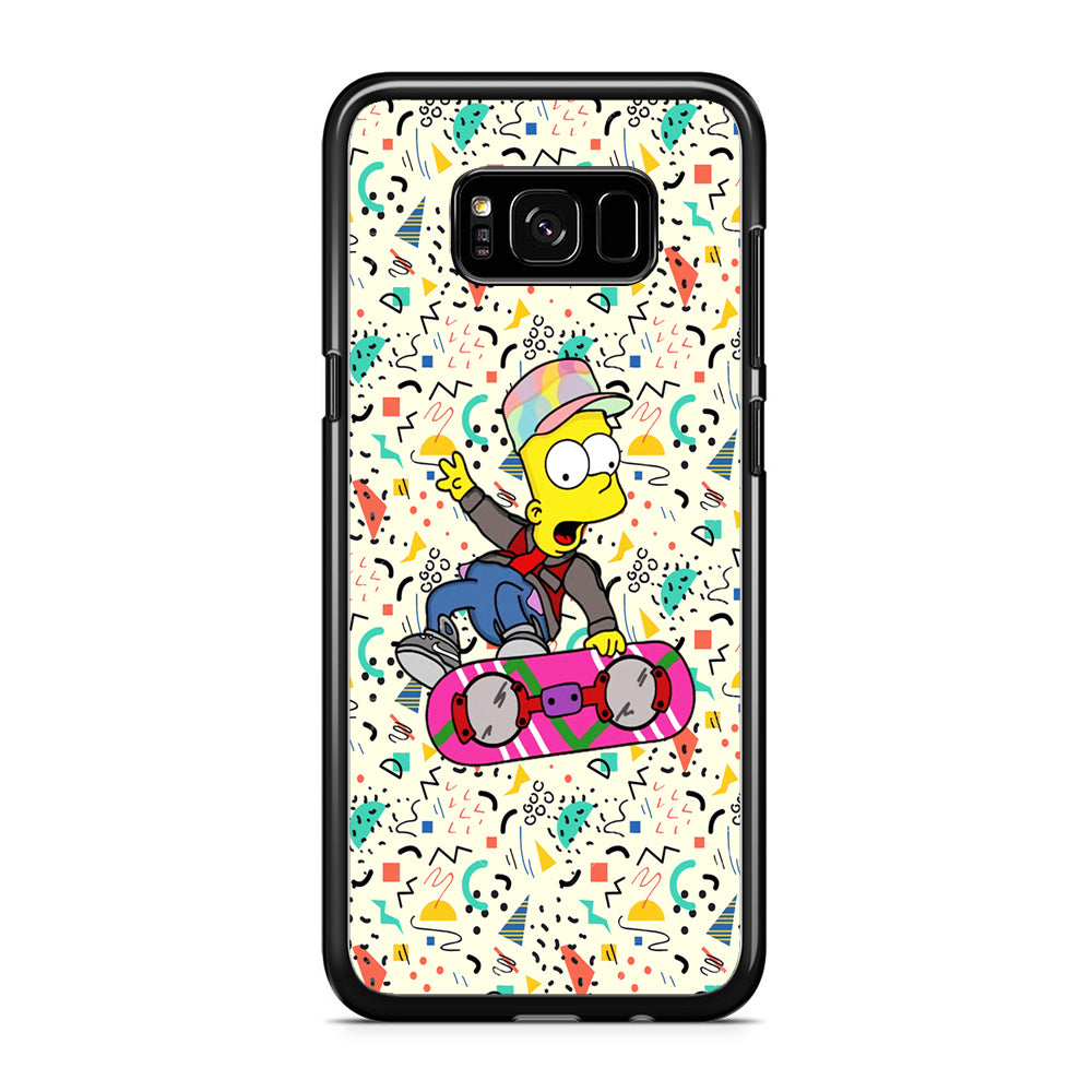 Bart Flying Board Jump Trick Samsung Galaxy S8 Plus Case Rubber Black (2D Case)