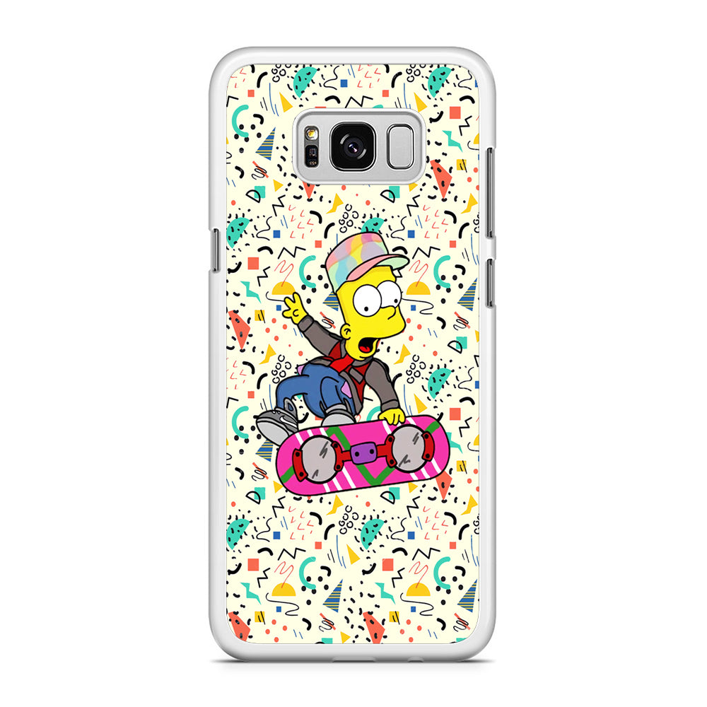 Bart Flying Board Jump Trick Samsung Galaxy S8 Plus Case Rubber White (2D Case)