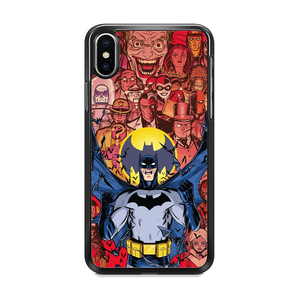 Batman Collage of Expression iPhone X Case