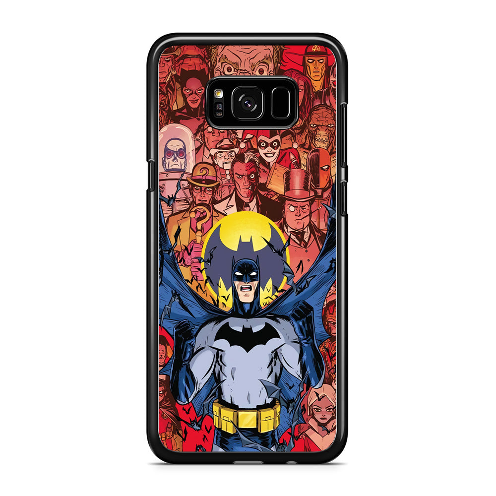Batman Collage of Expression Samsung Galaxy S8 Plus Case Rubber Black (2D Case)