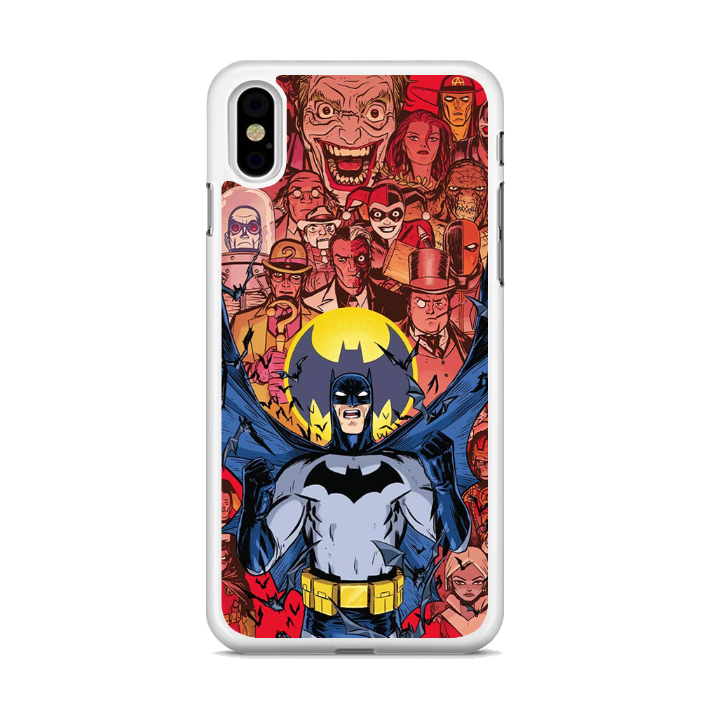 Batman Collage of Expression iPhone X Case