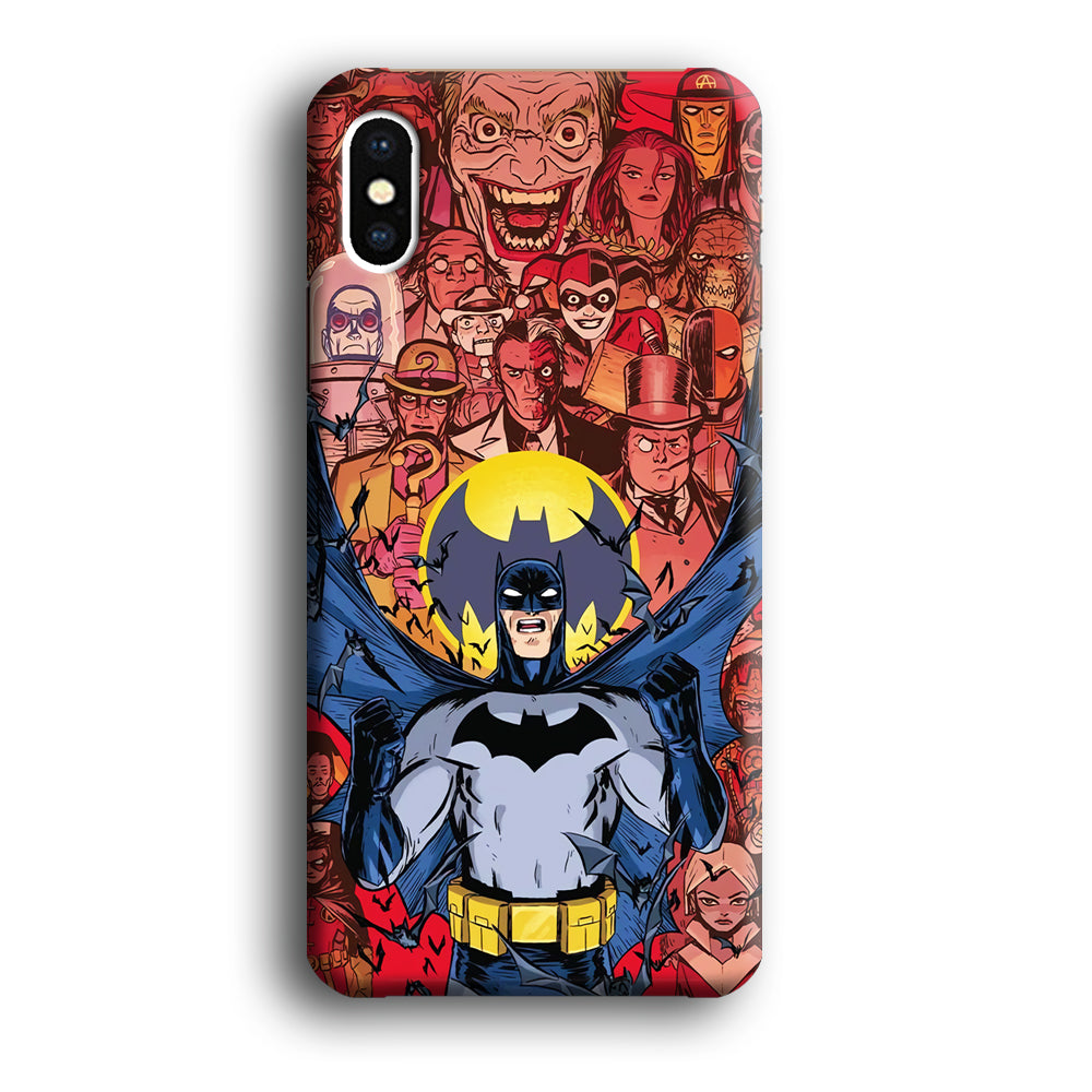 Batman Collage of Expression iPhone X Case