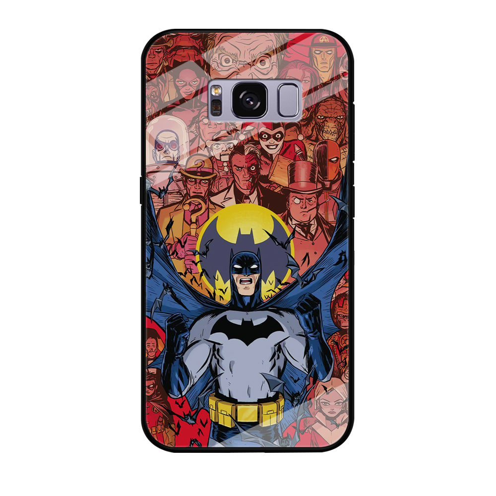 Batman Collage of Expression Samsung Galaxy S8 Plus Case Tempered Glass Case