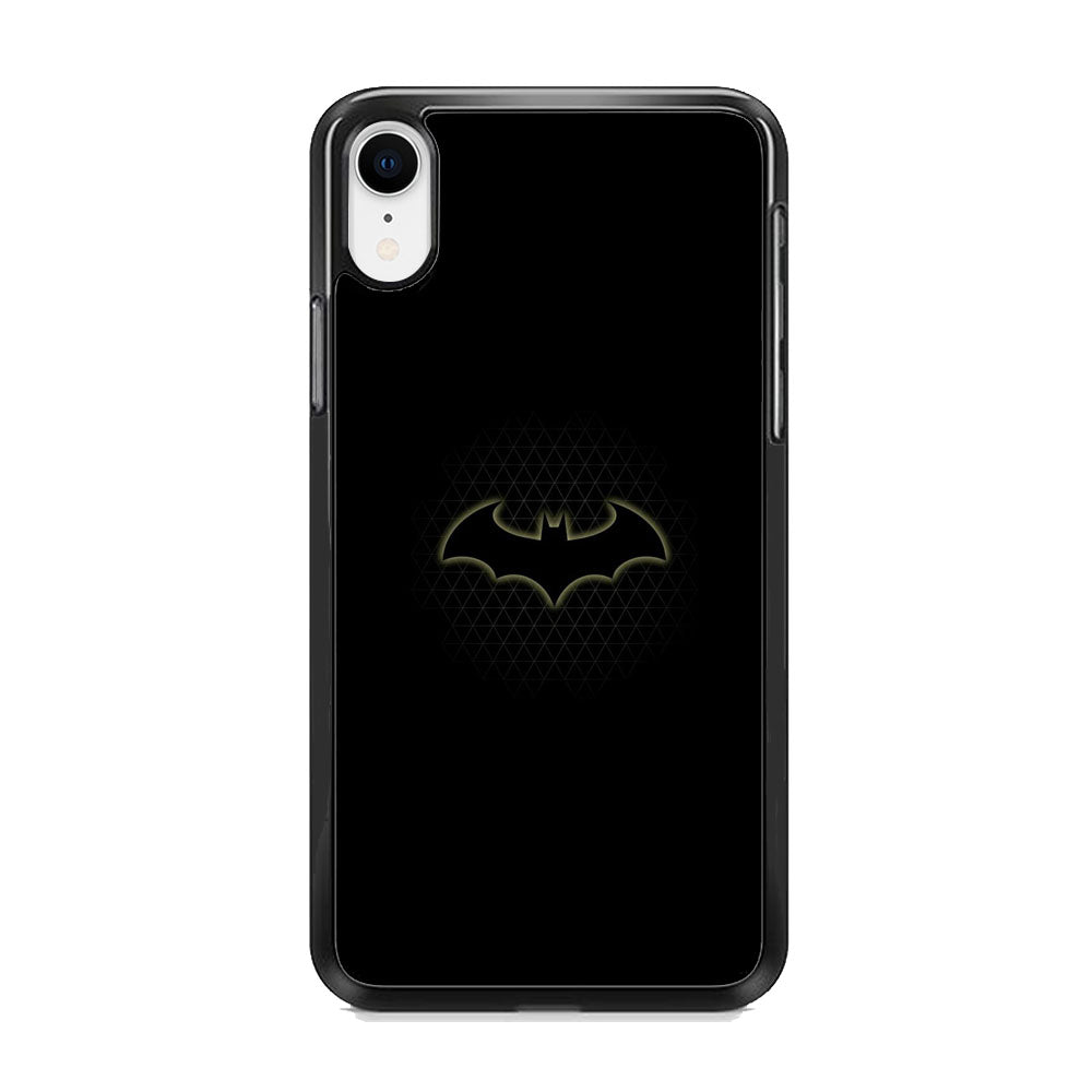 Batman Logo Simple Black iPhone XR Case