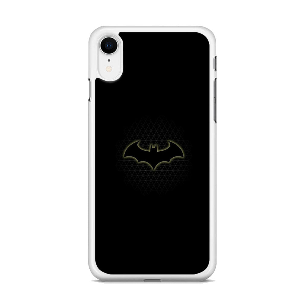 Batman Logo Simple Black iPhone XR Case