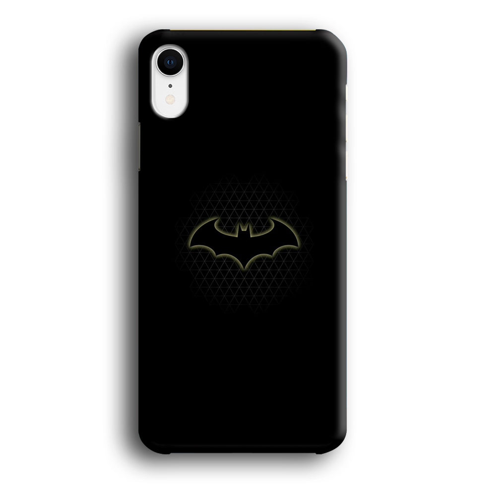 Batman Logo Simple Black iPhone XR Case