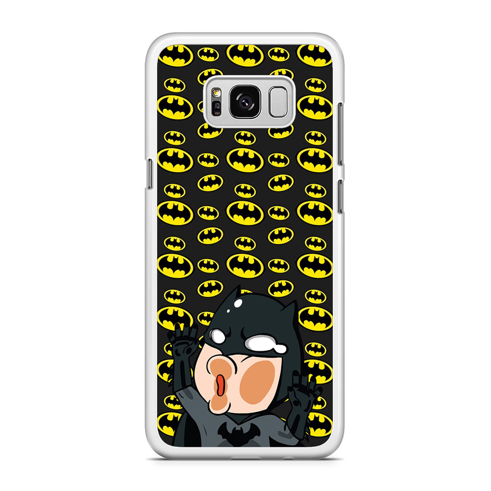 Batman and Invisible Wall Samsung Galaxy S8 Plus Case Rubber White (2D Case)
