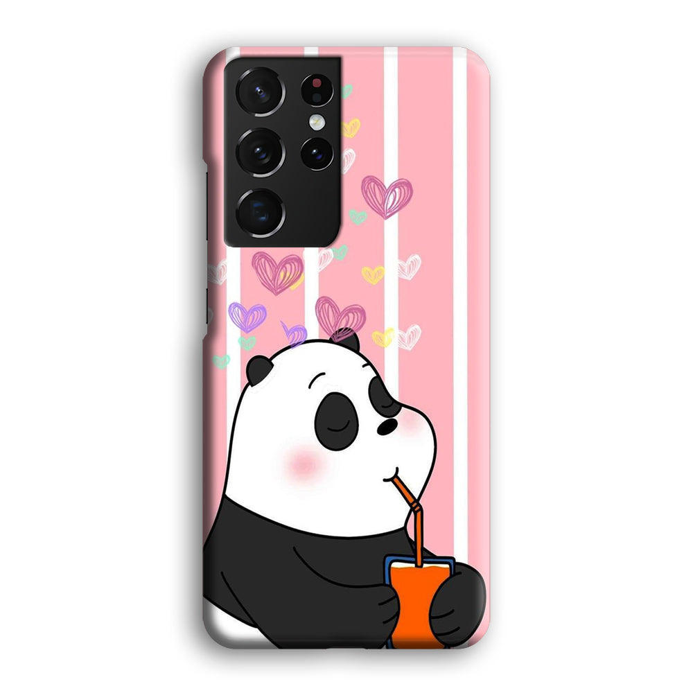 Bear Bare Enjoy Drinking Samsung Galaxy S21 Ultra Case