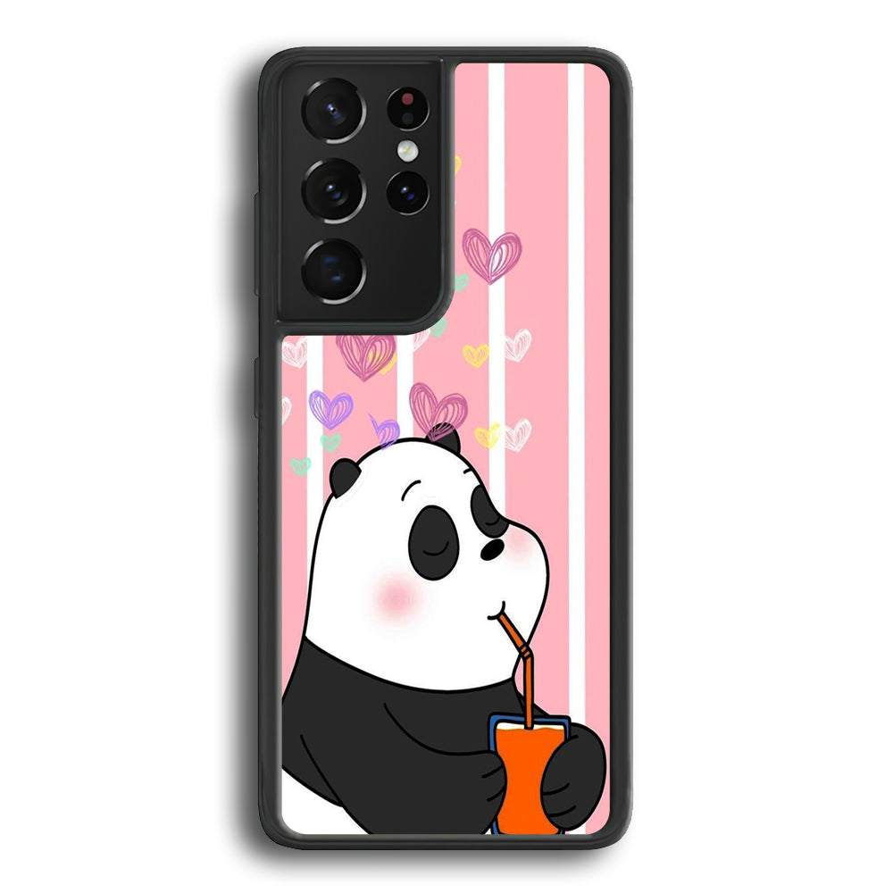 Bear Bare Enjoy Drinking Samsung Galaxy S21 Ultra Case