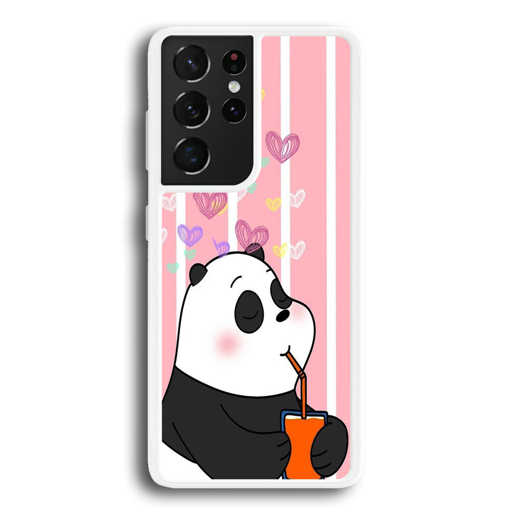 Bear Bare Enjoy Drinking Samsung Galaxy S21 Ultra Case