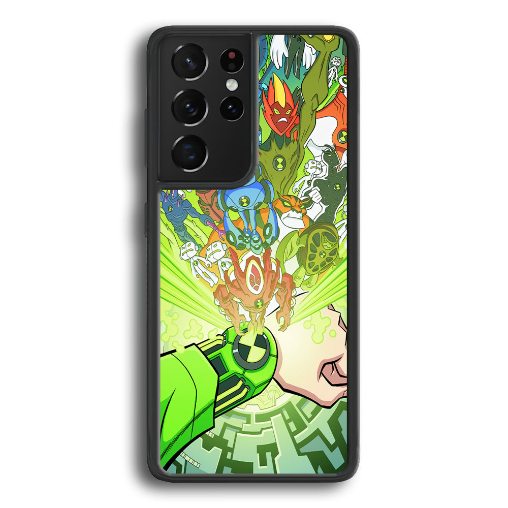 Ben 10 Omnitrix All Hero Samsung Galaxy S21 Ultra Case