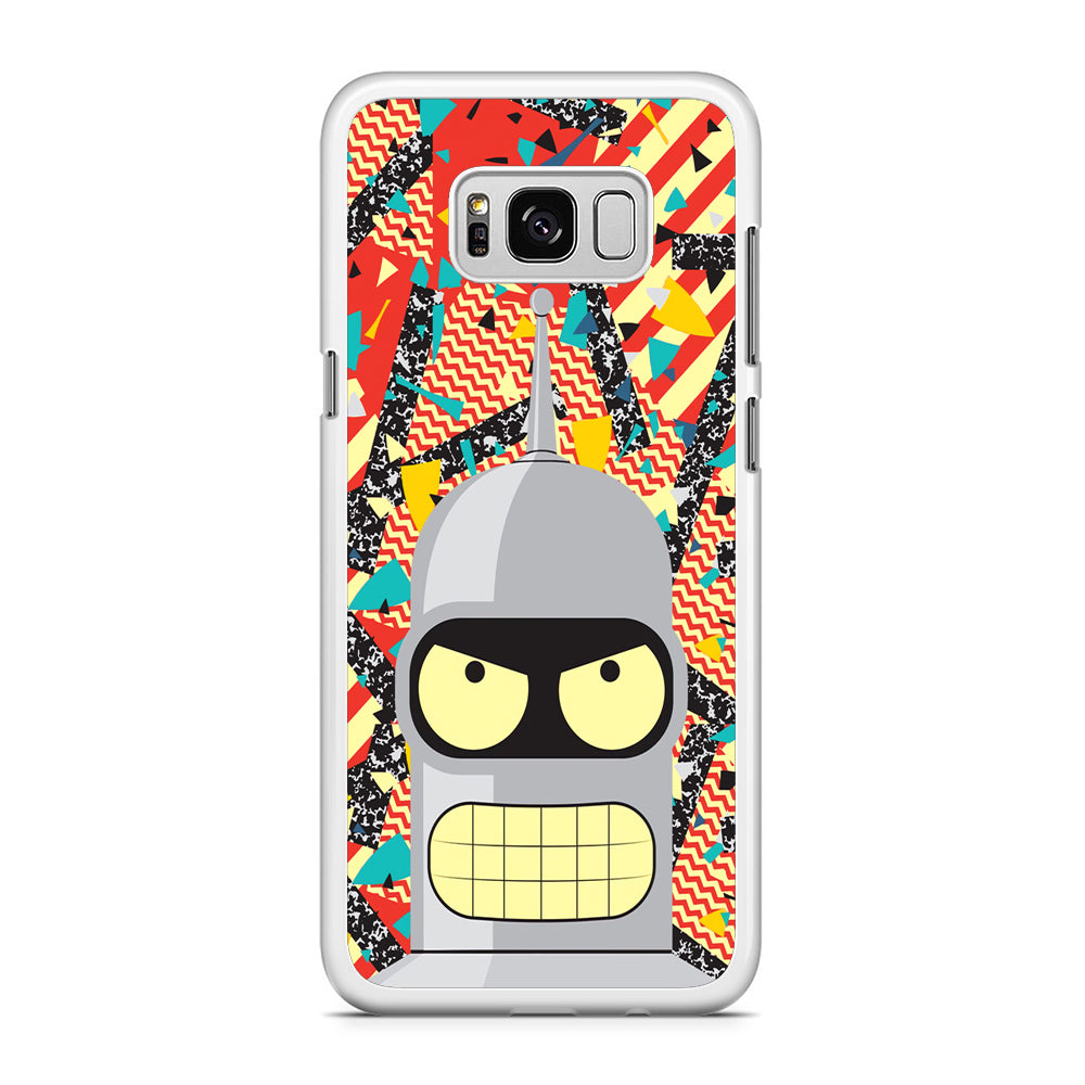 Bender Bold Stare Samsung Galaxy S8 Plus Case Rubber White (2D Case)