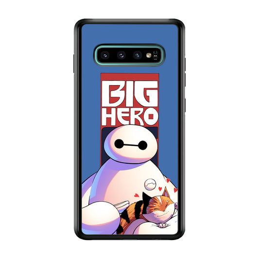 Big 6 Hero Baymax And Cat Samsung Galaxy S10 Case