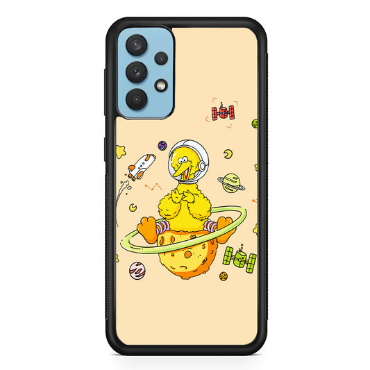 Big Bird Sesame Street Astronaut Mode Samsung Galaxy A32 Case