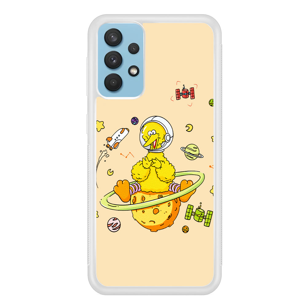 Big Bird Sesame Street Astronaut Mode Samsung Galaxy A32 Case