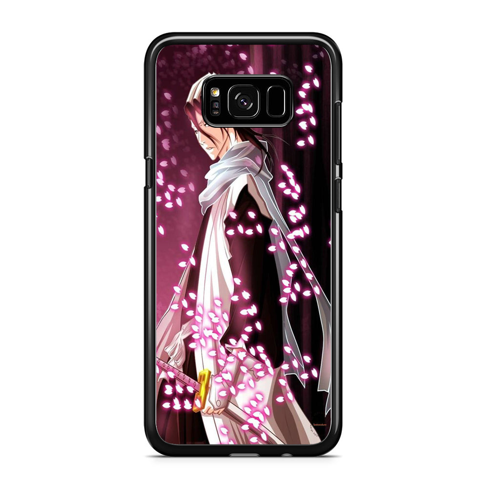 Bleach Byakuya Angry Samsung Galaxy S8 Plus Case Rubber Black (2D Case)