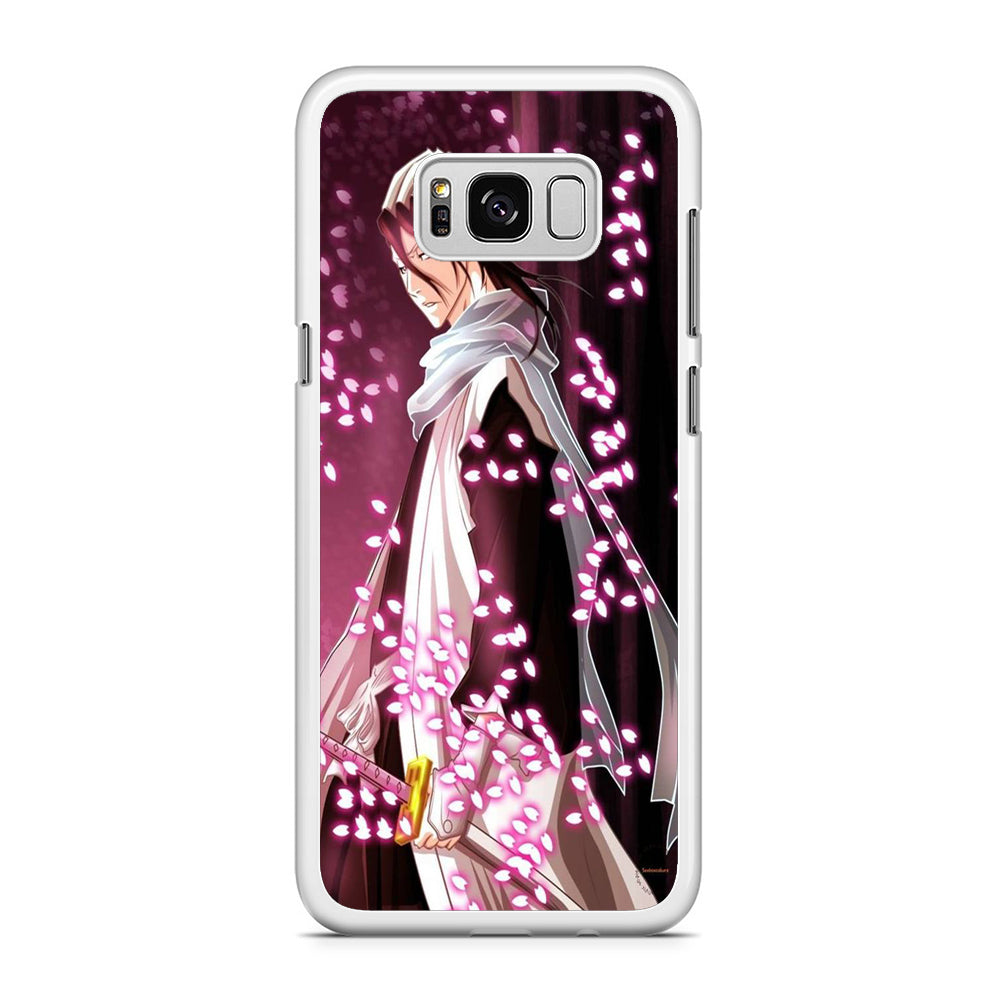 Bleach Byakuya Angry Samsung Galaxy S8 Plus Case Rubber White (2D Case)