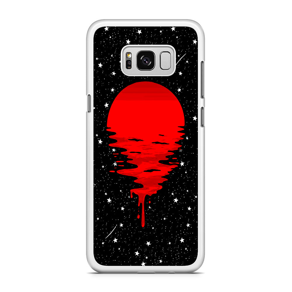 Blood Moon Night Mirage Samsung Galaxy S8 Plus Case Rubber White (2D Case)