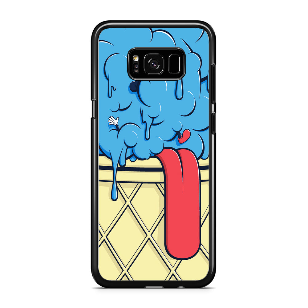 Blue Great Ice Cream Samsung Galaxy S8 Plus Case Rubber Black (2D Case)