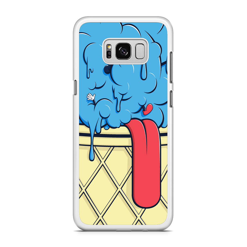 Blue Great Ice Cream Samsung Galaxy S8 Plus Case Rubber White (2D Case)