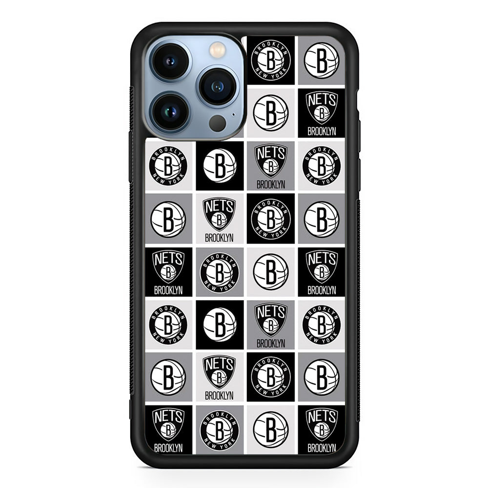 Brooklyn Nets Collage Of Logo iPhone 13 Pro Max Case