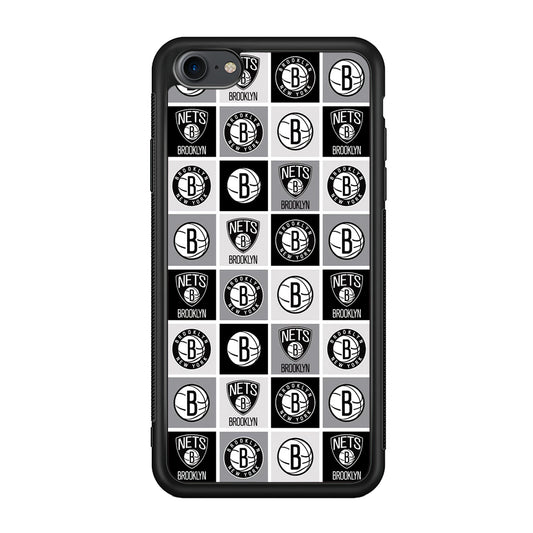 Brooklyn Nets Collage Of Logo iPhone 8 Case