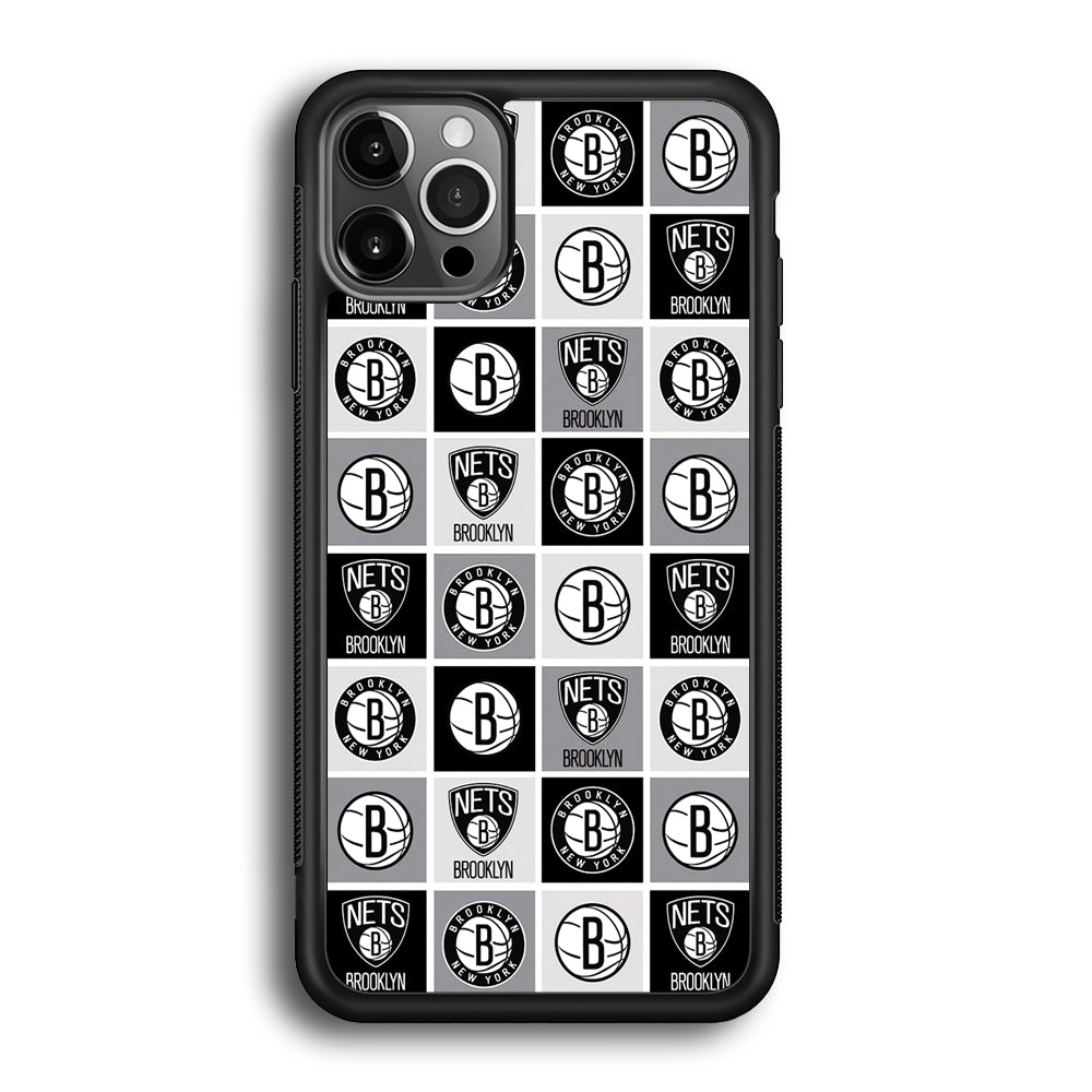 Brooklyn Nets Collage Of Logo iPhone 12 Pro Case