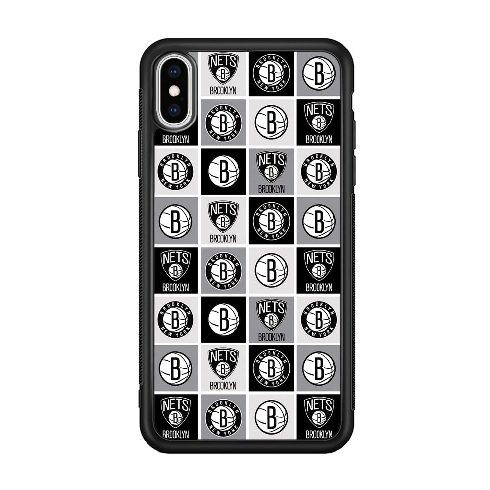 Brooklyn Nets Collage Of Logo iPhone X Case