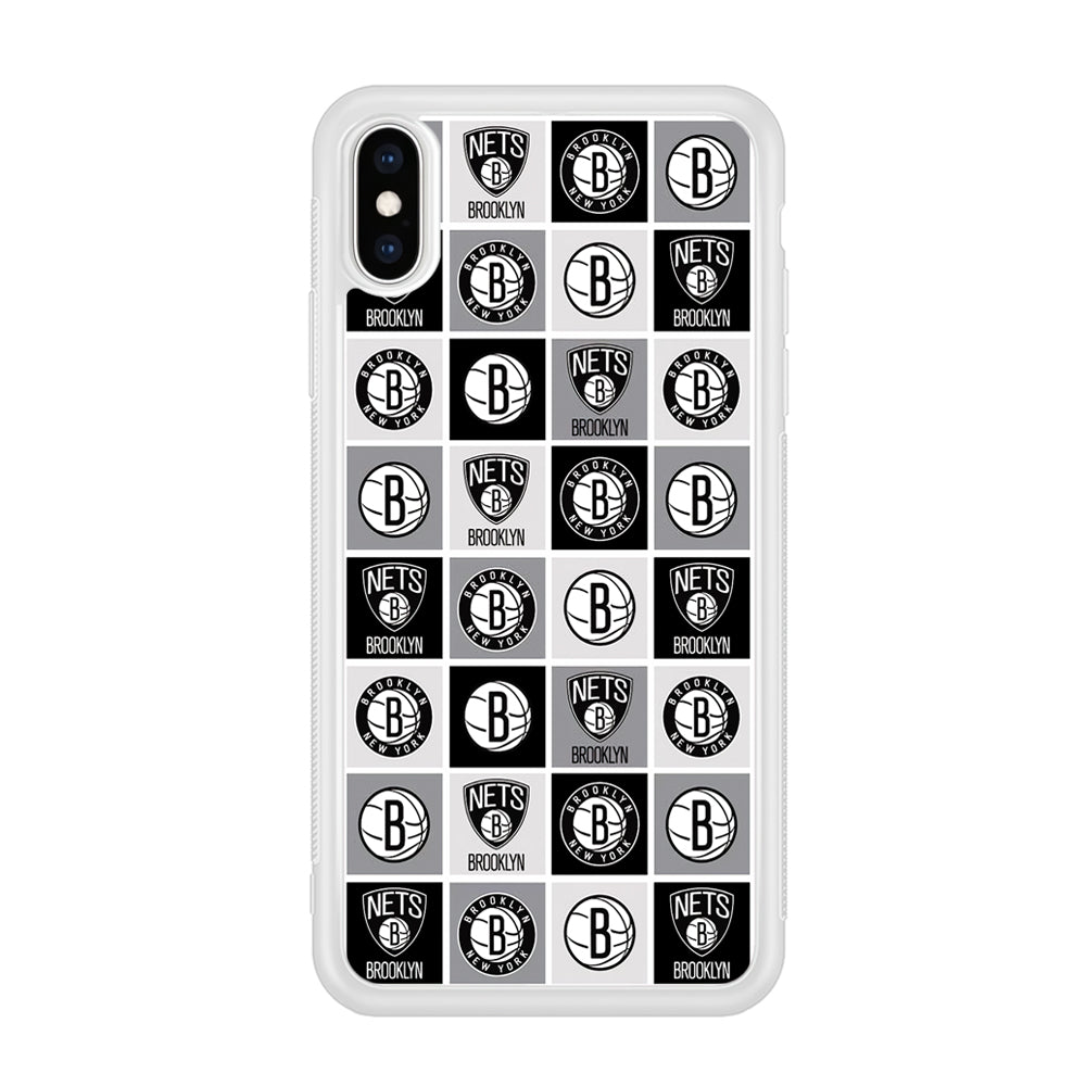 Brooklyn Nets Collage Of Logo iPhone X Case