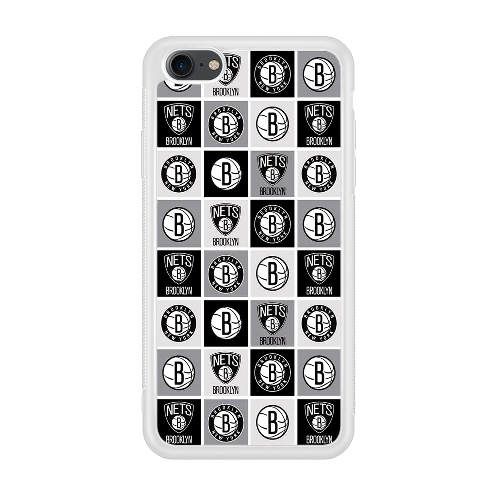 Brooklyn Nets Collage Of Logo iPhone 8 Case