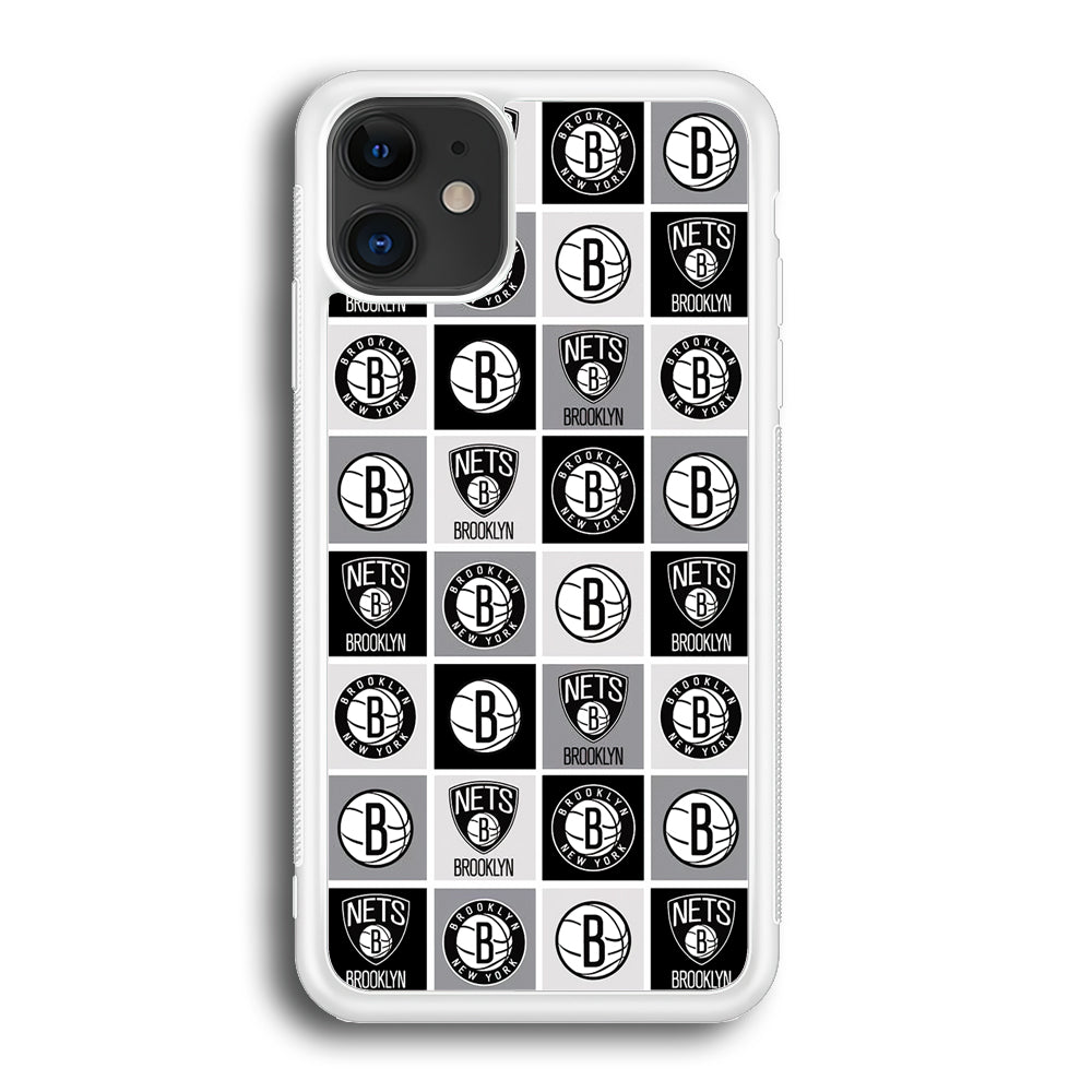 Brooklyn Nets Collage Of Logo iPhone 12 Case