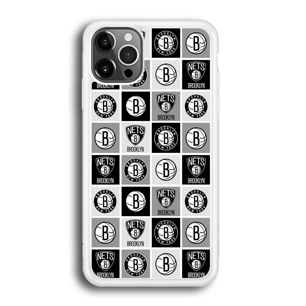 Brooklyn Nets Collage Of Logo iPhone 12 Pro Case